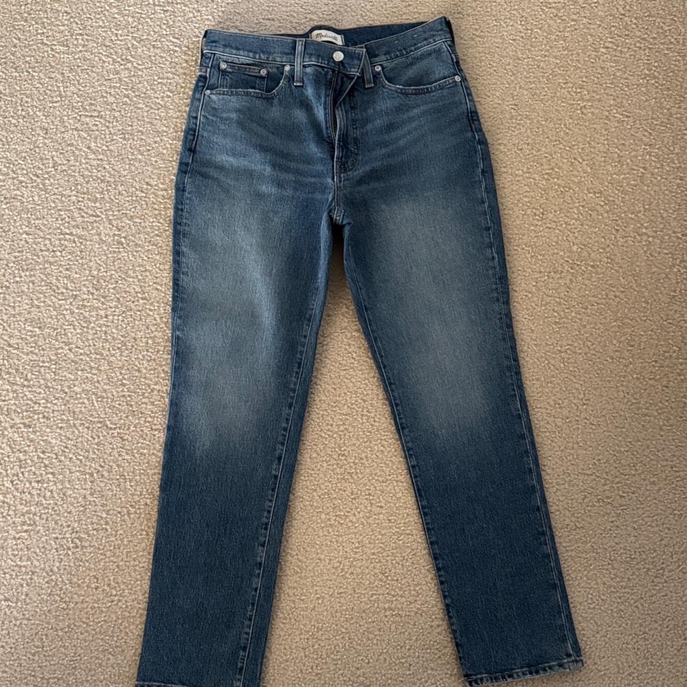 Madewell Straight Leg Jeans in Deep Indigo